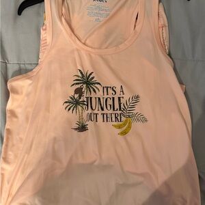 Women's Peach Jungle Print Pajama Top